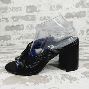 New CHARLES BY CHARLES DAVID RAZZLE Black Slide Sandal X184